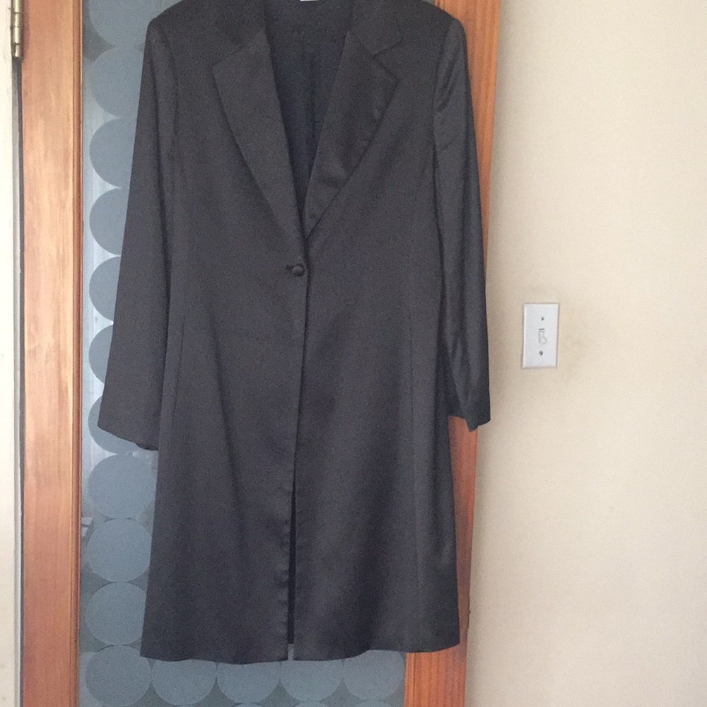 Dressy satin coat, lightweight
